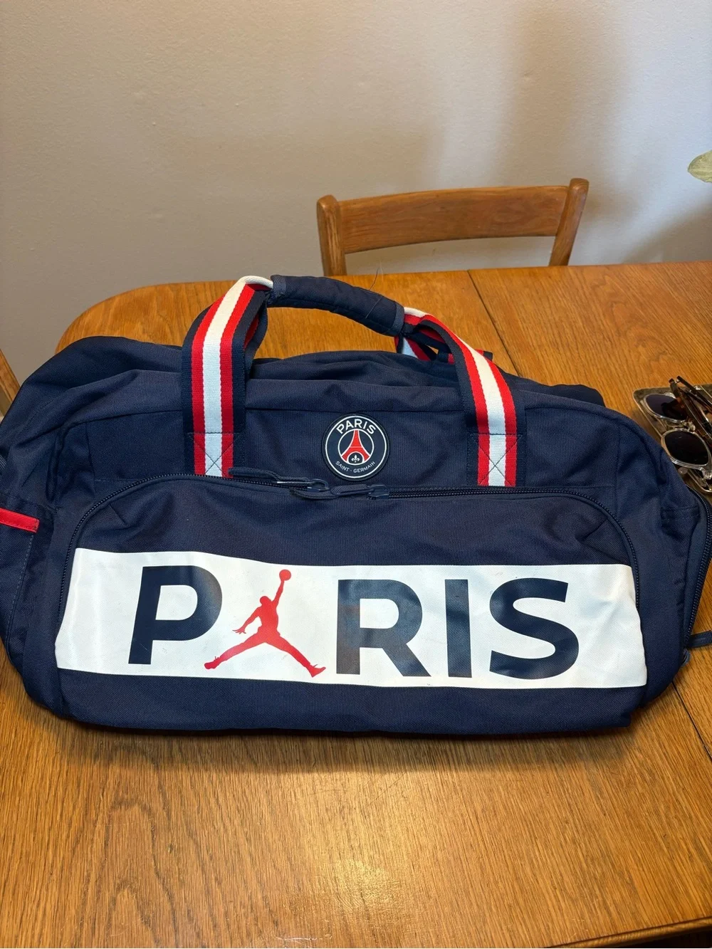 Jordan x PSG Paris Saint-Germain Duffel Gym Bag Navy Red White